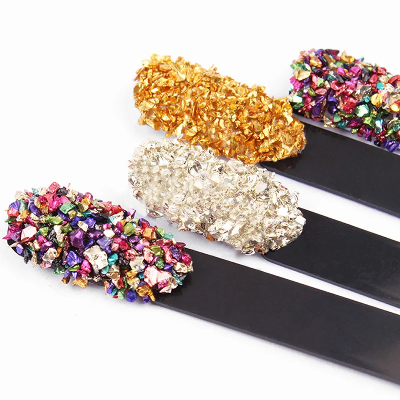 Разбитые стеклянные стразы для ногтей камни нейл арта смешанные 3d украшения