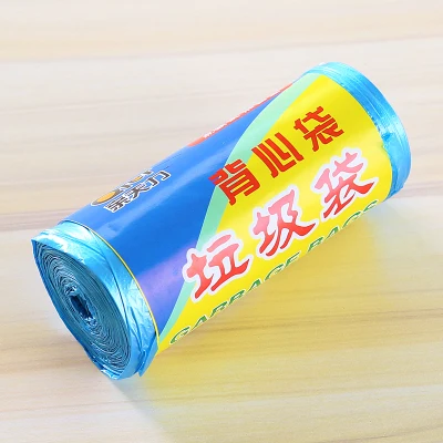 Blue 20pcs 20 Вт, 30 шт/рулон жилет Стиль мешки для мусора сумка для хранения для бытовых отходов мешки для мусора - Цвет: Blue 20pcs