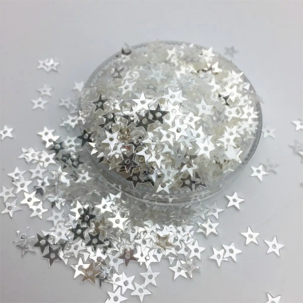 Пайетки плоские со звездами 50 г/лот 5 мм|star sequins|sequin loosesequin paillette |