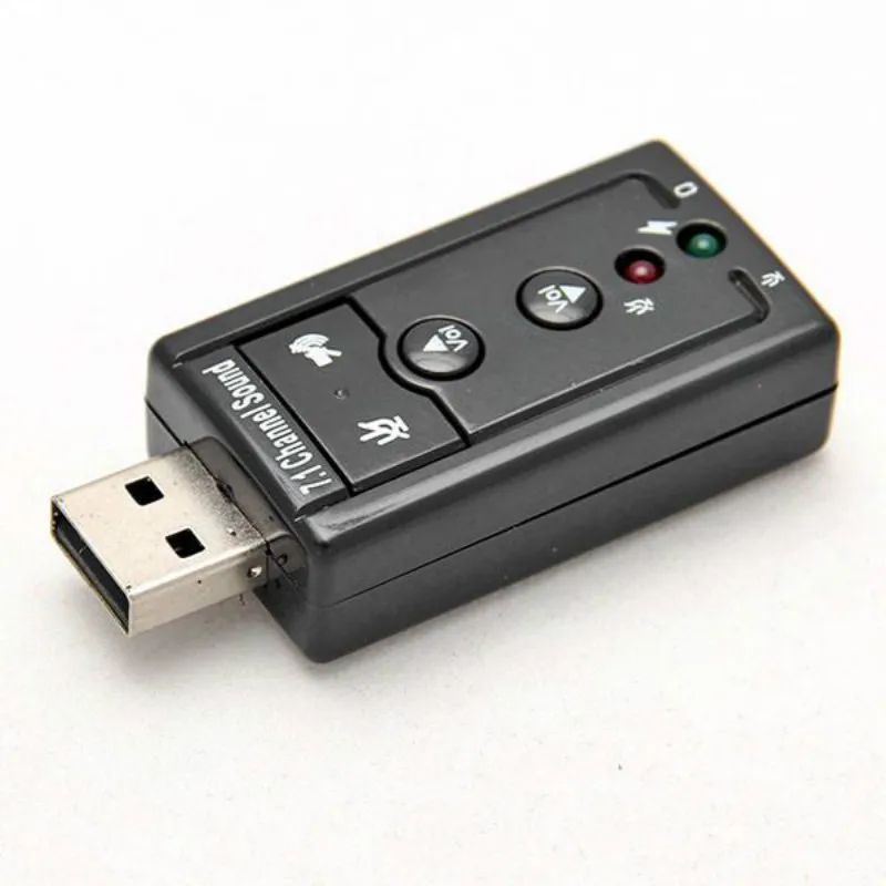 Мини Внешняя USB звуковая карта 7 1 канальный 3D аудио адаптер для ПК настольного