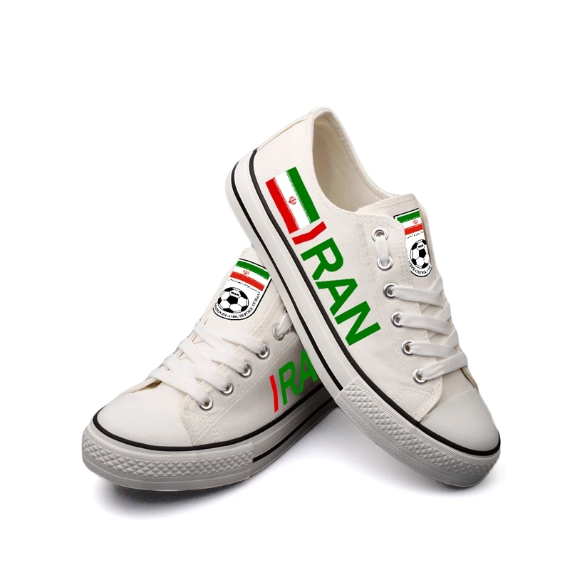 Custom Design Iranian Adult Casual Flat Canvas Shoes Iran Flag Printing Low Top White Walking Tenis Espadrilles Zapatos | Обувь