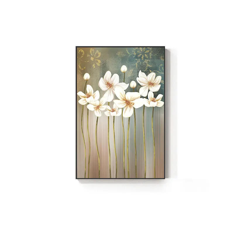 Retro flower C Ретро картина с белыми цветами, винтажный плакат, печать, современный растительный декор, скандинавские настенные художественные картины для гостиной, таблоо, салон - Цвет: Retro flower C
