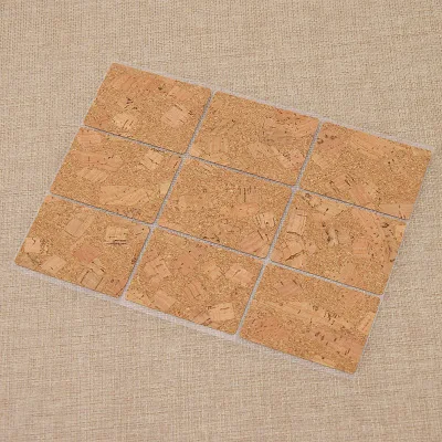 9pcs DIY ручной работы мягкие пробковые этикетки самоклеющиеся наклейки DIY сумки для одежды декоративные бирки для аксессуаров - Цвет: 9pcs
