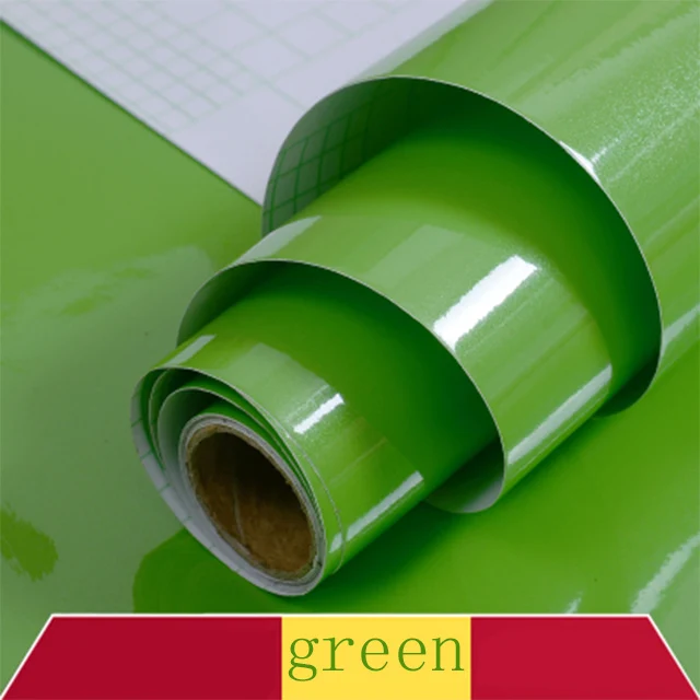 Shiny Green 2 метра водонепроницаемые наклейки на стену винил мрамор/дерево/чистый цвет обои для детской комнаты указатели на двери креативный декор комнаты пленка - Цвет: Shiny Green