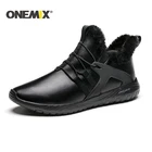 Зимние удобные мужские ботинки ONEMIX, теплые шерстяные кроссовки, уличная спортивная обувь унисекс, мужские кроссовки