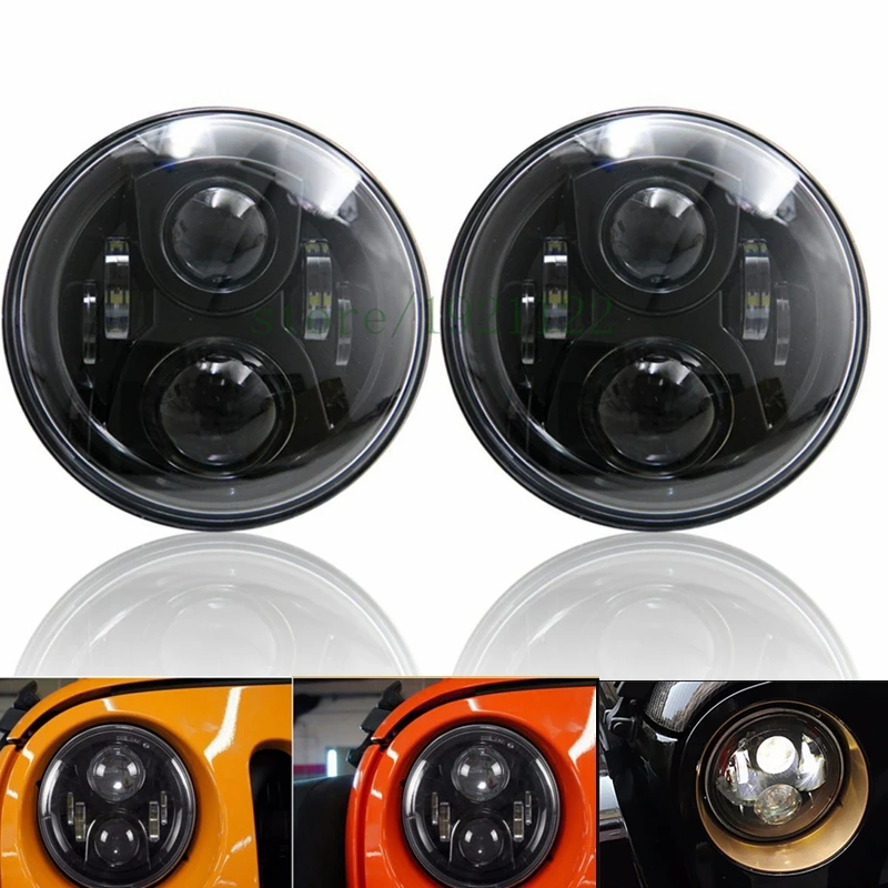 E9 Круглый 7 &quotсветодиодный фары для автомобиля передние внедорожника Jeep JK TJ CJ Lada