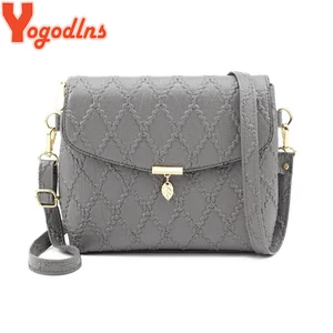 Женская сумка через плечо Yogodlns, из искусственной кожи с клапаном, с подвеской в виде листьев, сумка через плечо, дамская сумочка для покупок