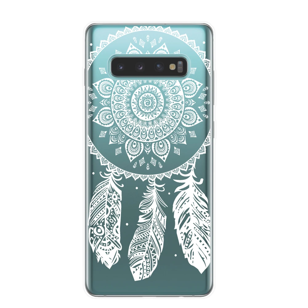 Чехол для Samsung S10 S9 S8 Plus S6 S7 Edge S10E Lite в стиле ретро с изображением цветов мандалы 5G