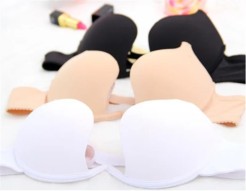Sexy Deep U Low Cut Women's Bras Push Up Women Lingerie Bra Backless Underwear Invisible Ladies 3/4 Cup | Женская одежда