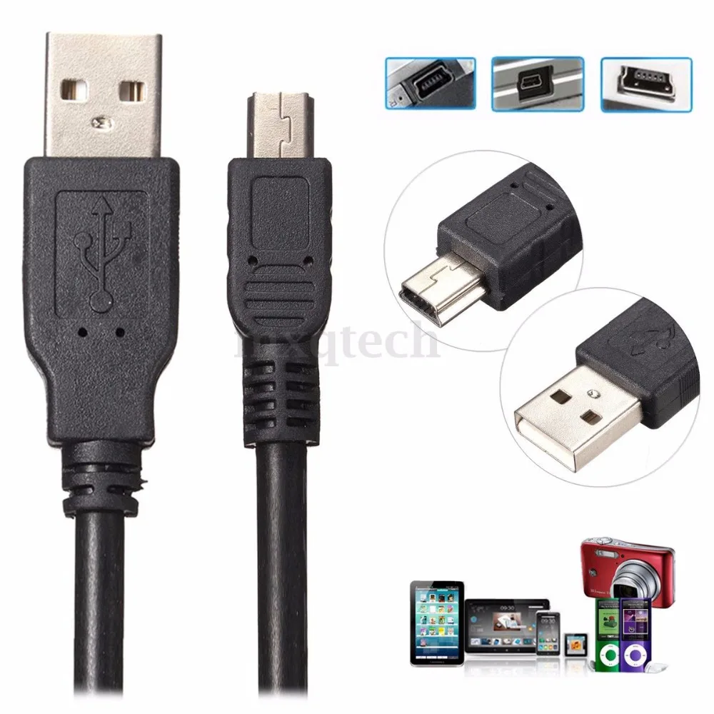 EDAL 10FT USB 2 0 кабель типа A к Mini B Мужской 5-контактный для передачи данных зарядный