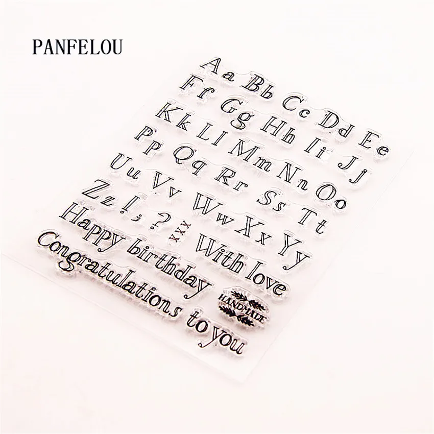 PANFELOU чехол Алфавит Прозрачный силиконовый штамп/печать Сделай Сам