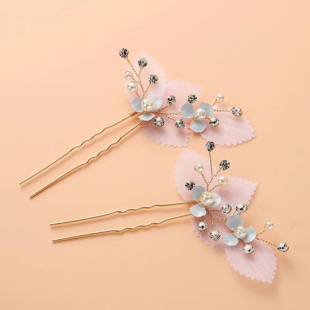 Новинка 2019 2 шт./лот модные свадебные заколки ручной работы с цветами для волос из