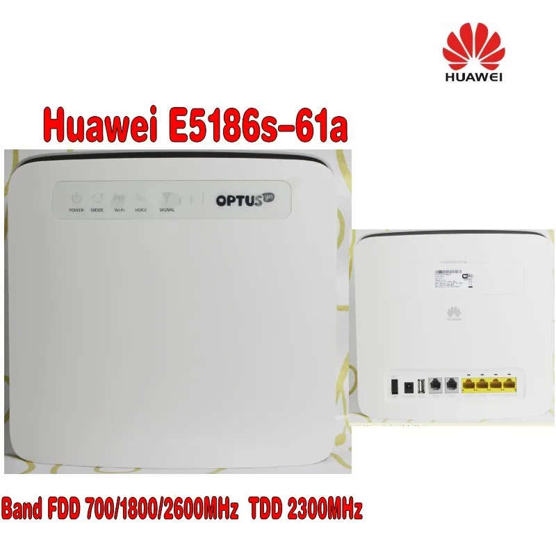 Huawei E5186s-61a Cat6 300Mbps Mobile Router Support LTE FDD 700/1800/2600Mhz TDD2300Mhz + 4G Antenna
