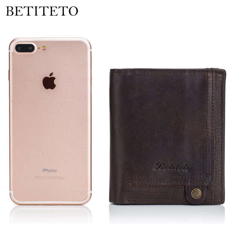 Бренд Betiteto Rfid мужской кошелек из натуральной кожи для монет Carteras Kashelek Portomonee Slim Walet