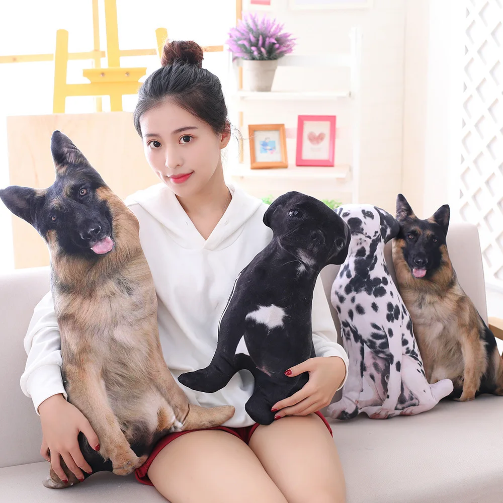 Candice guo! Симпатичная плюшевая игрушка 3D имитация овчарки зрительный щенок мягкая