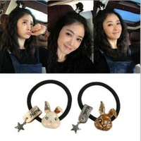 2018 rabbit fox cat bows rope ring elastic hair headdress jewelry hair accessories for women headwear headbands head decorations