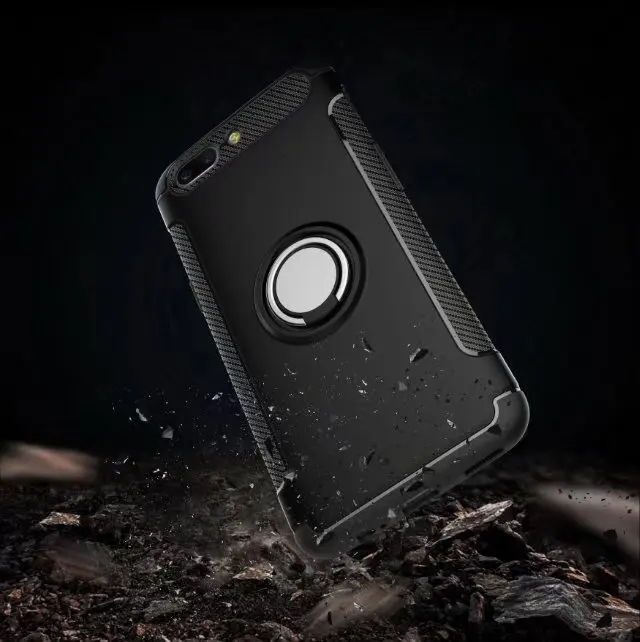 Для OnePlus 5 чехол TPU + PC гибридный Автомобильный держатель Подставка магнитная