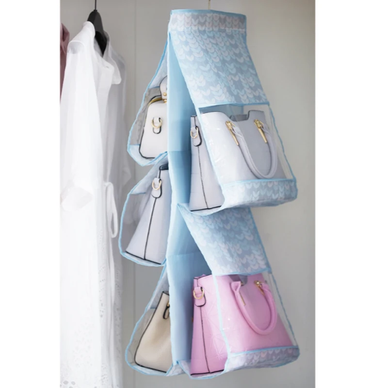 Colorful Clothing Hanging Type Storage Bags Folding Polyester Linen Fabric Eco-Friendly for Home | Дом и сад