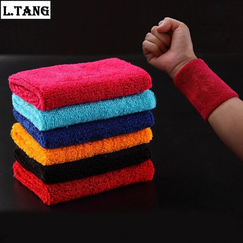 Спортивные повязки на запястье для тенниса L.TANG 1 шт. хлопковые защитные черные