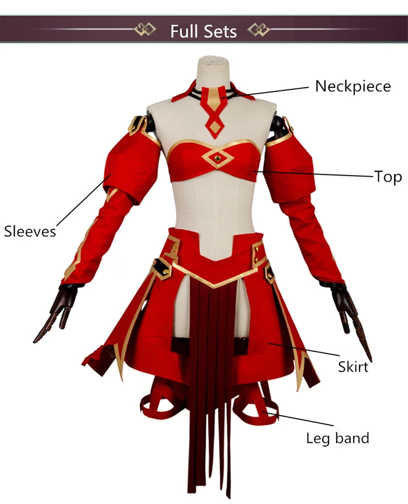 Костюм для косплея Fate/Apocrypha FA Fate/stay night костюм Мордред Красной саблей летние
