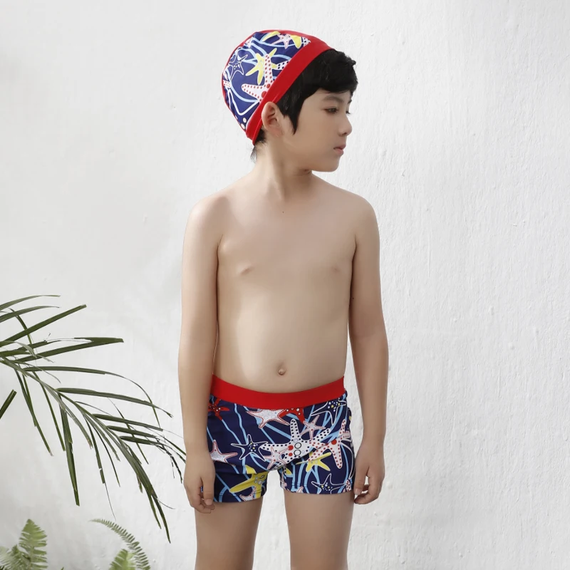 Детский купальник для мальчиков Профессиональные плавки и шапочка плавания