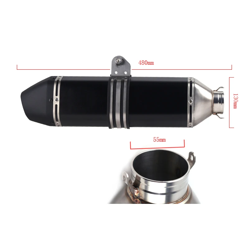 

Motorcycle Full System Exhaust Muffler Escape Middle Link Round Pipe Slip On For Kawasaki Z1000 2010-2017