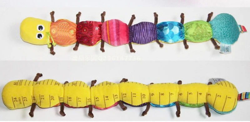 Мягкие детские игрушки 60 см Музыкальная гусеница с кольцевым колокольчиком