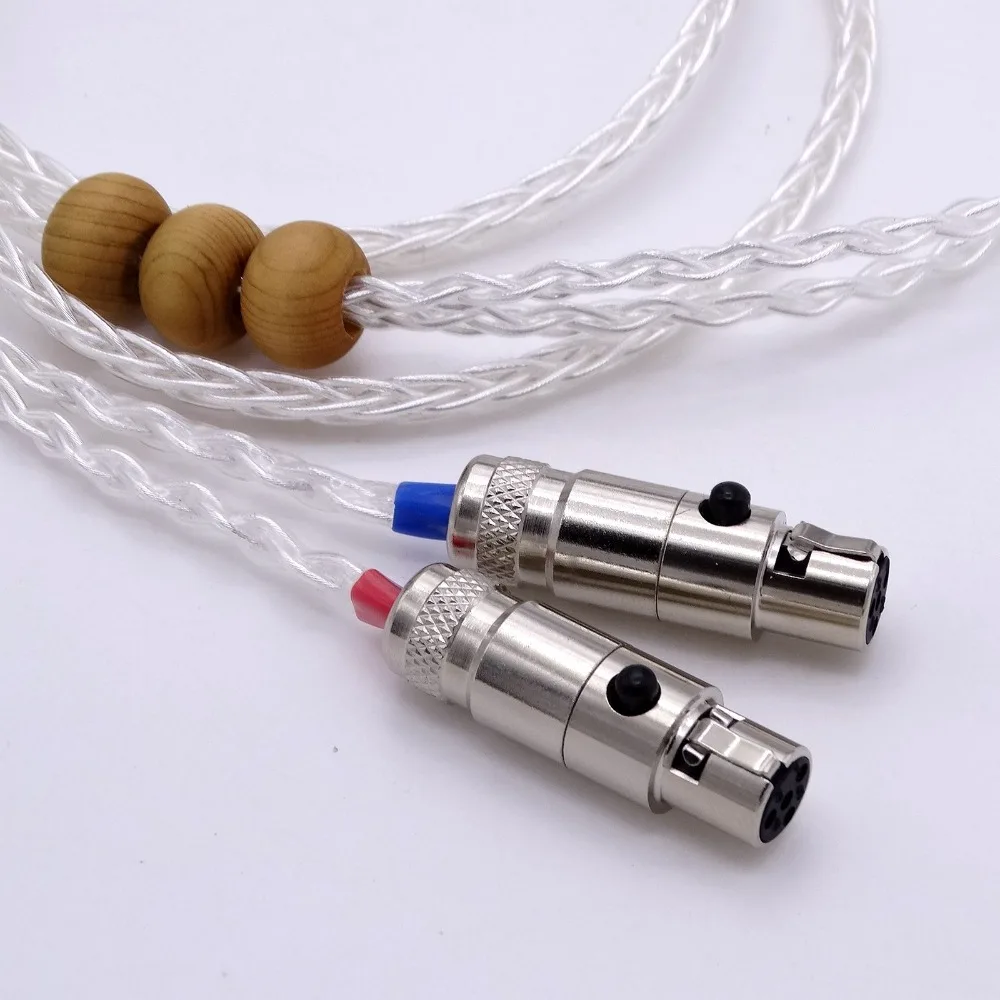 2 5 м 1/4 6 35 мм DIY Hi end HIFI 8 ядер 5n Pcocc посеребренный кабель для наушников Audeze LCD 3 X|headphone