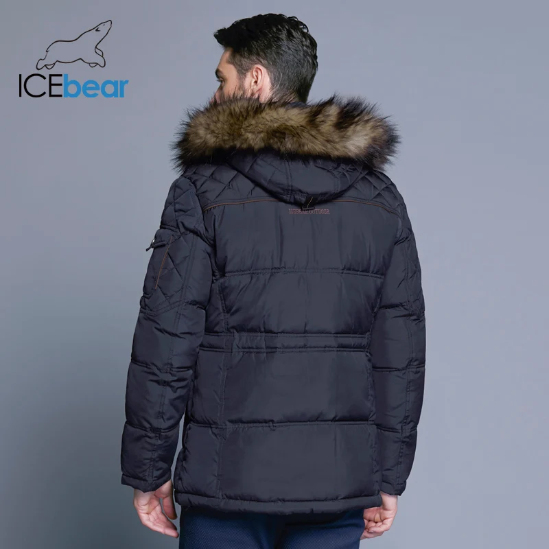 ICEbear/2018 модная зимняя новая куртка для мужчин теплое пальто повседневная парка