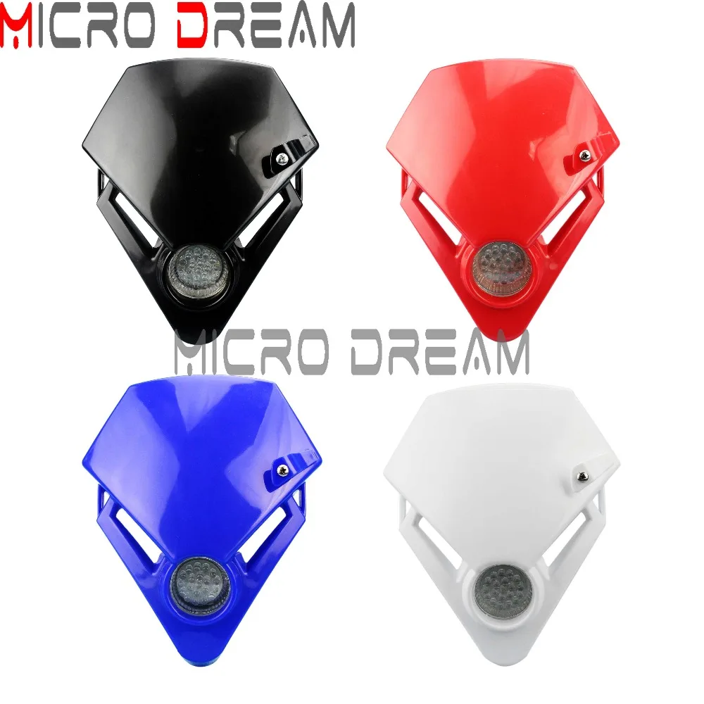 Фара обтекатель белый светодиод универсальный для KTM Honda Suzuki Yamaha Kawasaki WR CRF EXC KLX 125 250