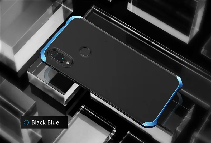 Защитный металлический чехол с алюминиевой рамкой для Xiaomi redmi note 7, чехол, ударопрочный жесткий чехол из поликарбоната для Xiaomi redmi note 6, 7, fundas capa