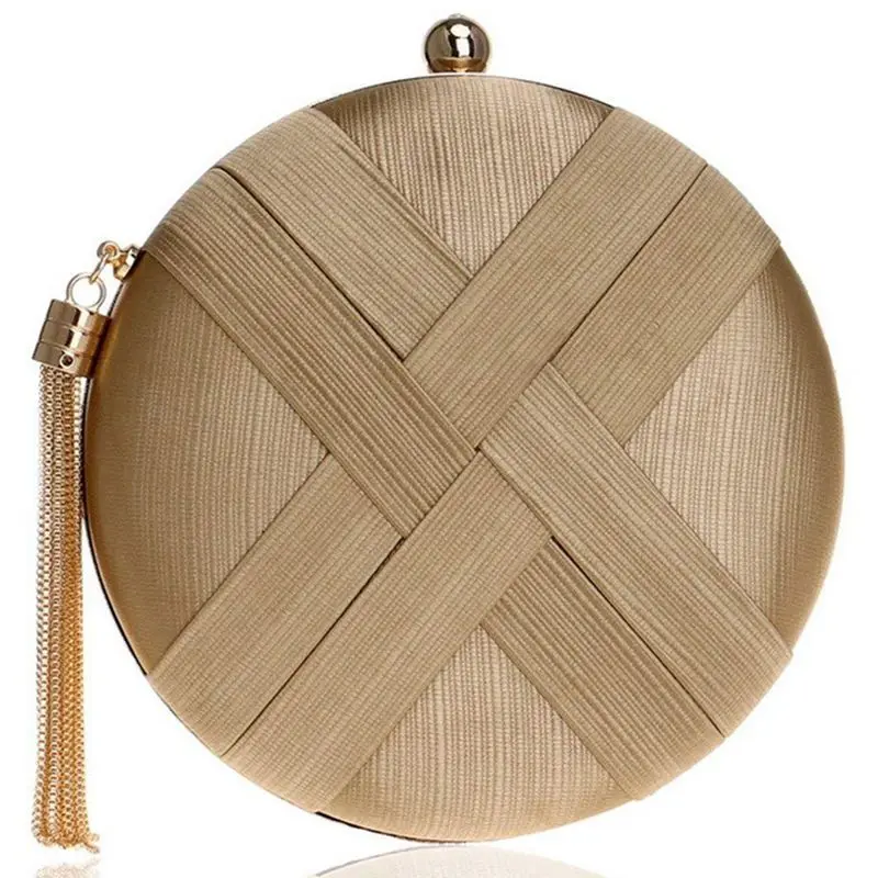 Женский Шелковый вечерний клатч сумка тоут Сумка с кисточкой подвеска для