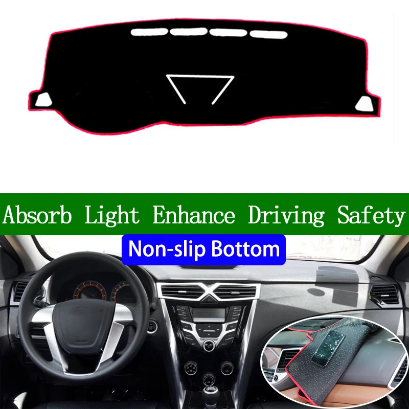 

For BYD F3 F3DM F3R 2016 2017 2018 Non-slip Bottom Dashboard Cover Car Decals Car Stickers Interior Car Accessories
