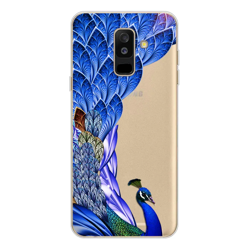 6 Чехол для samsung Galaxy A6 SM A600, мягкий силиконовый чехол из ТПУ с принтом, чехол на заднюю панель samsung A6 Plus capa A605 A605F, чехол для телефона s - Цвет: 6