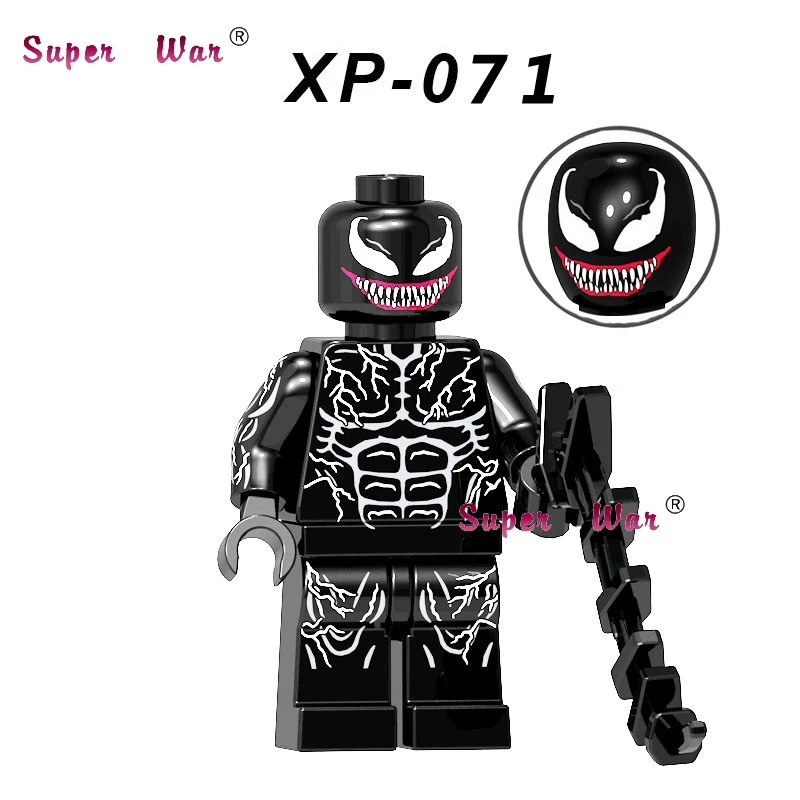 XP071 Один Marvel супер герой Дэдпул домино кабель Питер гвенпул Веном недостойный мистер Фриз строительные блоки игрушки для детей - Цвет: XP071