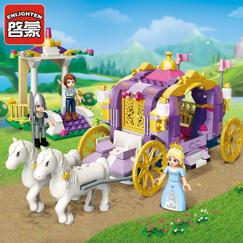Enlighten Building Block девушки друзья принцесса Leah Радуга Мельница квадрат 2 фигурки 209 шт
