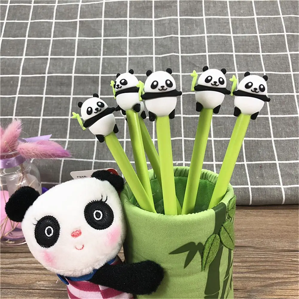 

3pcs Kawaii Cartoon Panda Gel Pens 0.5mm Black Ink Signature Pens Korean Kawaii Pen Stationery School Office Writing Supplies