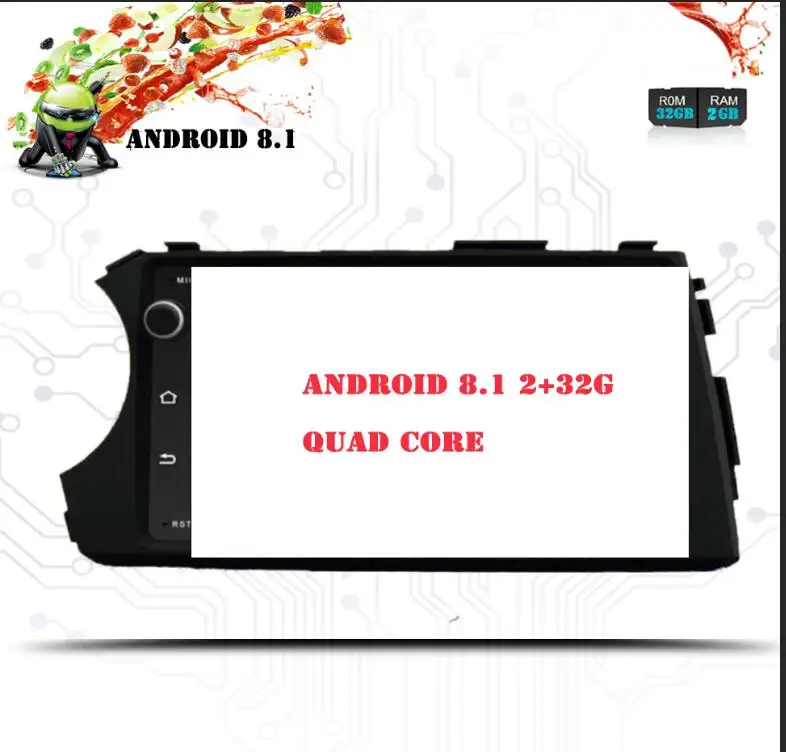 Android 8.1 2G 32G 4G SIM LTE Android 8,1 Восьмиядерный автомобильный dvd gps плеер для ssangyong Kyron Actyon с Wifi BT Радио 2 Гб ram 1024*600 автомобильный ПК экран - Цвет: Android 8.1 2G 32G