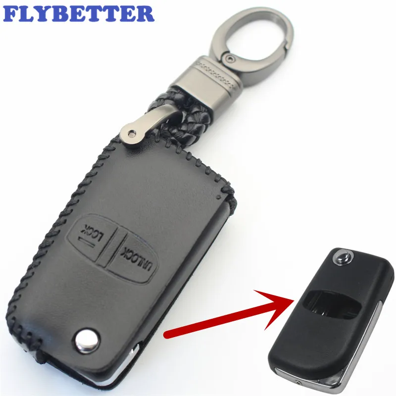Флип чехол FLYBETTER из натуральной кожи с 2 кнопками и дистанционным управлением для