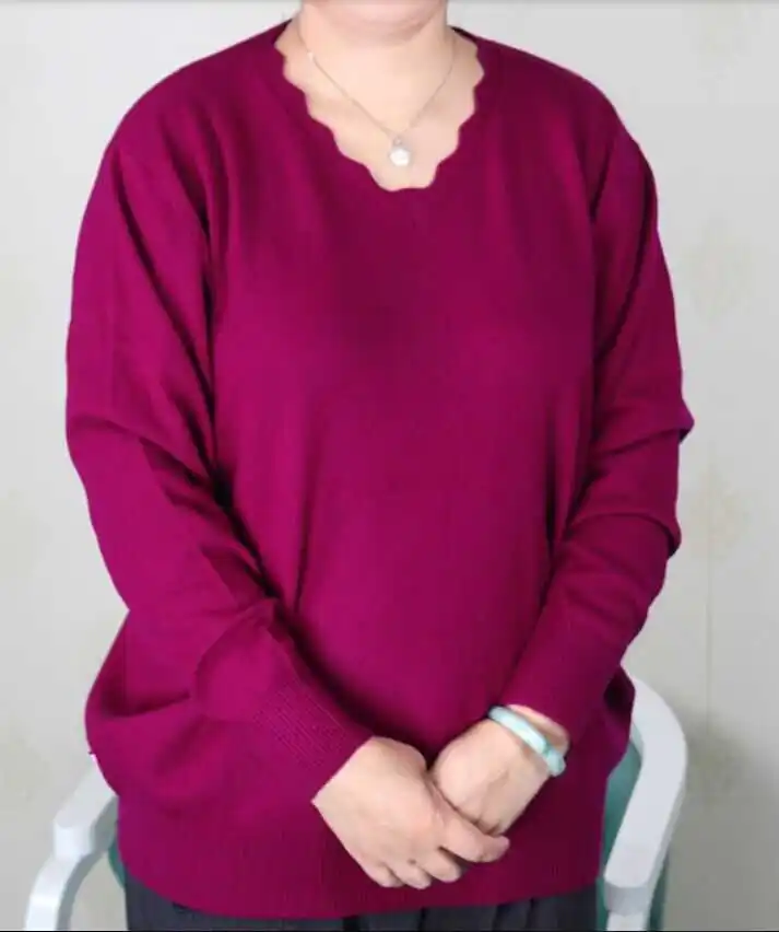 Plus Size Women Clothing 5XL 6XL7XL 8XL 9XL Large Middle Aged Clothes Mother Cashmere Sweater Knitted Shirt Long Sleeve |