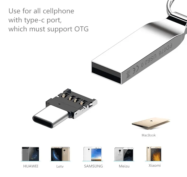 Ультра мини USB-C Type-C к USB 2 0 OTG адаптер для сотового телефона планшета и кабель