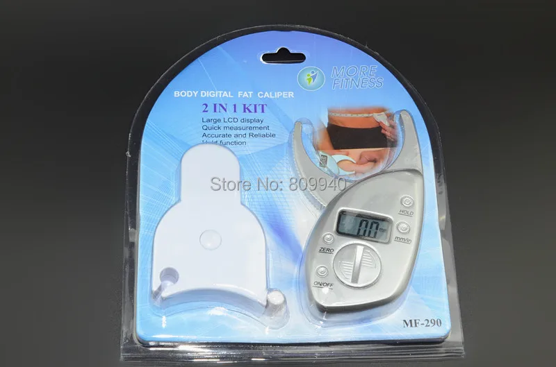2 в 1 комплект цифровой ЖК штангенциркуль жира с лентой для определения массы тела