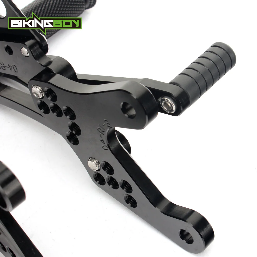BIKINGBOY ЧПУ Регулируемая подставка для ног сзади комплекты Rearsets подножки YAMAHA YZF-R1 YZF
