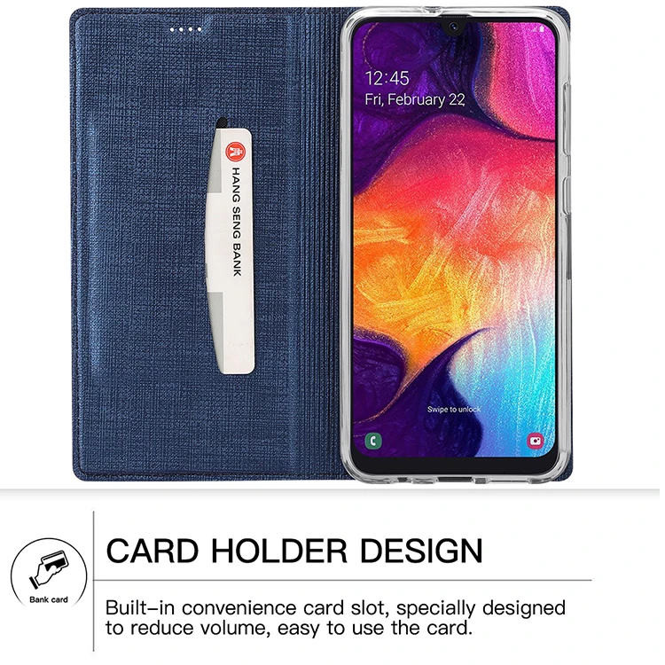 Роскошный тканевый флип-чехол для samsung Galaxy A50, кошелек, карман для карт, подставка, магнитная Обложка для книги, для samsung Galaxy A50