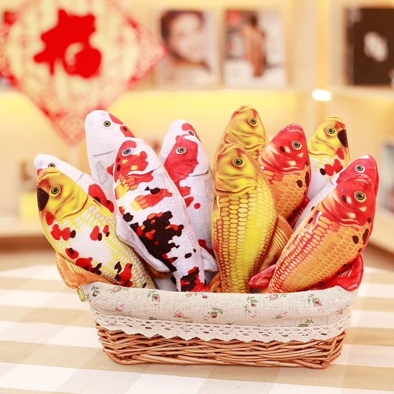 3D имитация подушки для карпа подушка в виде золотой рыбки мягкая плюшевая