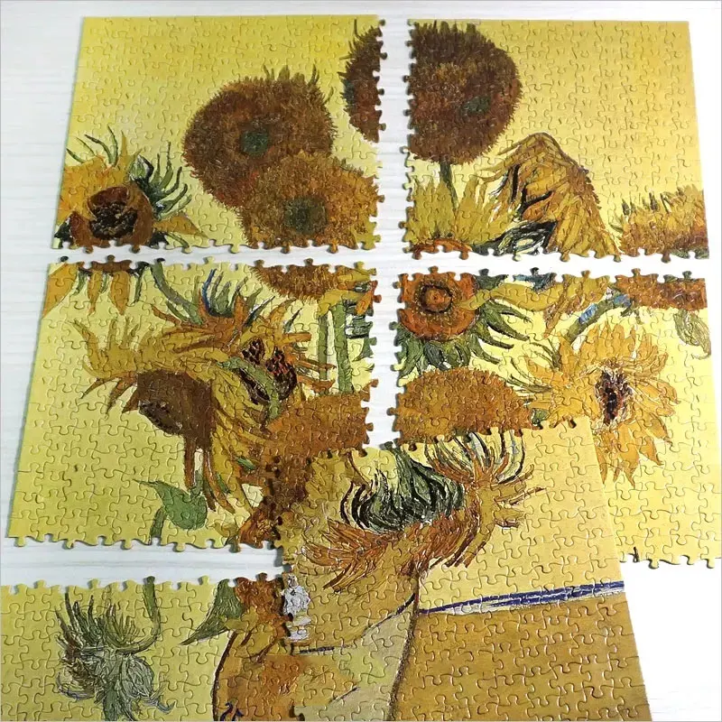 Ван Гог известная картина Подсолнух Деревянный Пазл 1000 штук взрослые