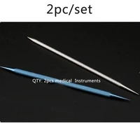 2pcsset ophthalmic micros instruments double head tears dilator stainless steel titanium alloy tool