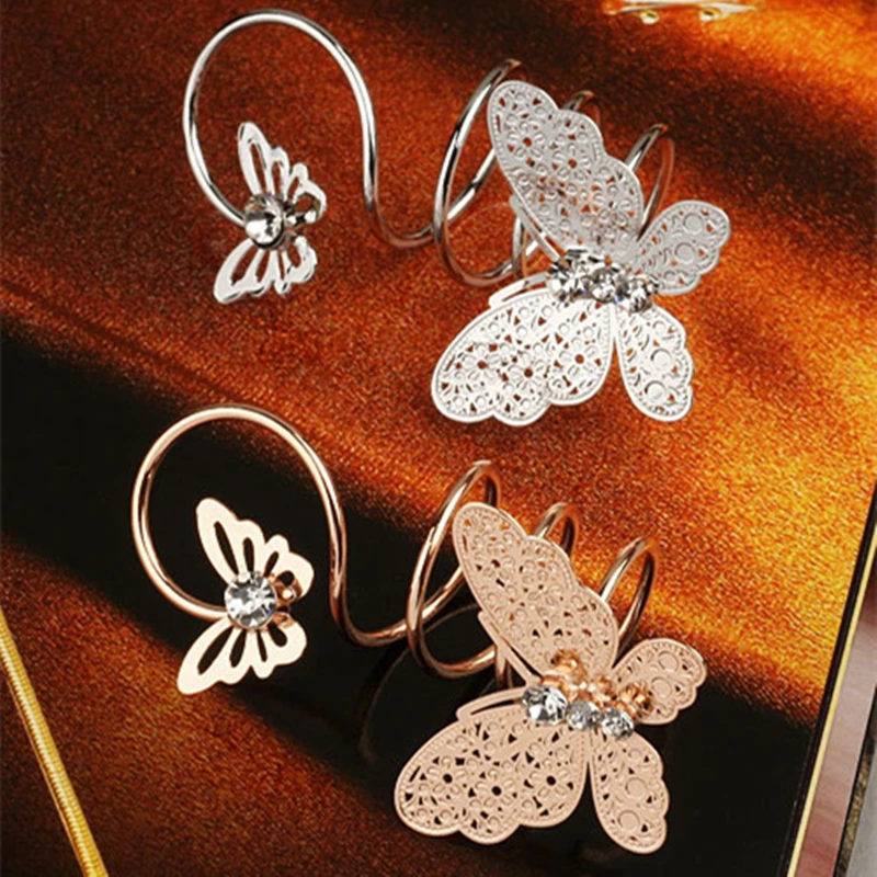 2015 Promotion New Arrivals Rose Gold Wedding Engagement Ring Fashion Women Stering Silver Jewelry Two Butterfly Bohemian Rings|ring jewellry|ring