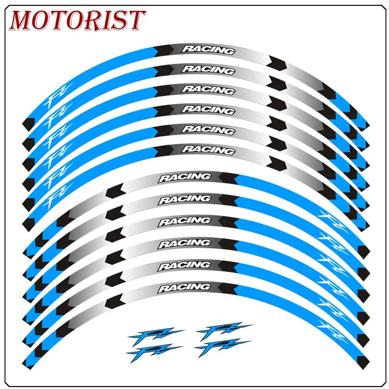 Автолюбителю в наличии 8 цветов мотоцикла колес Стикеры для колеса шины обода