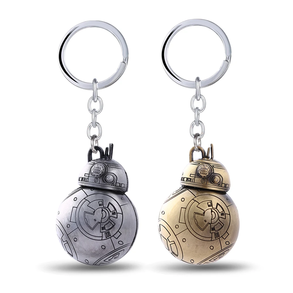 

War Star The Force Awakens BB8 BB-8 R2D2 Droid Robot Keychain Action Figure Stormtrooper Clone Llaveros HC11104